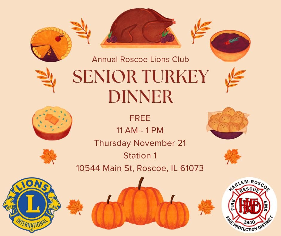 Annual Lions Club Senior Turkey Dinner