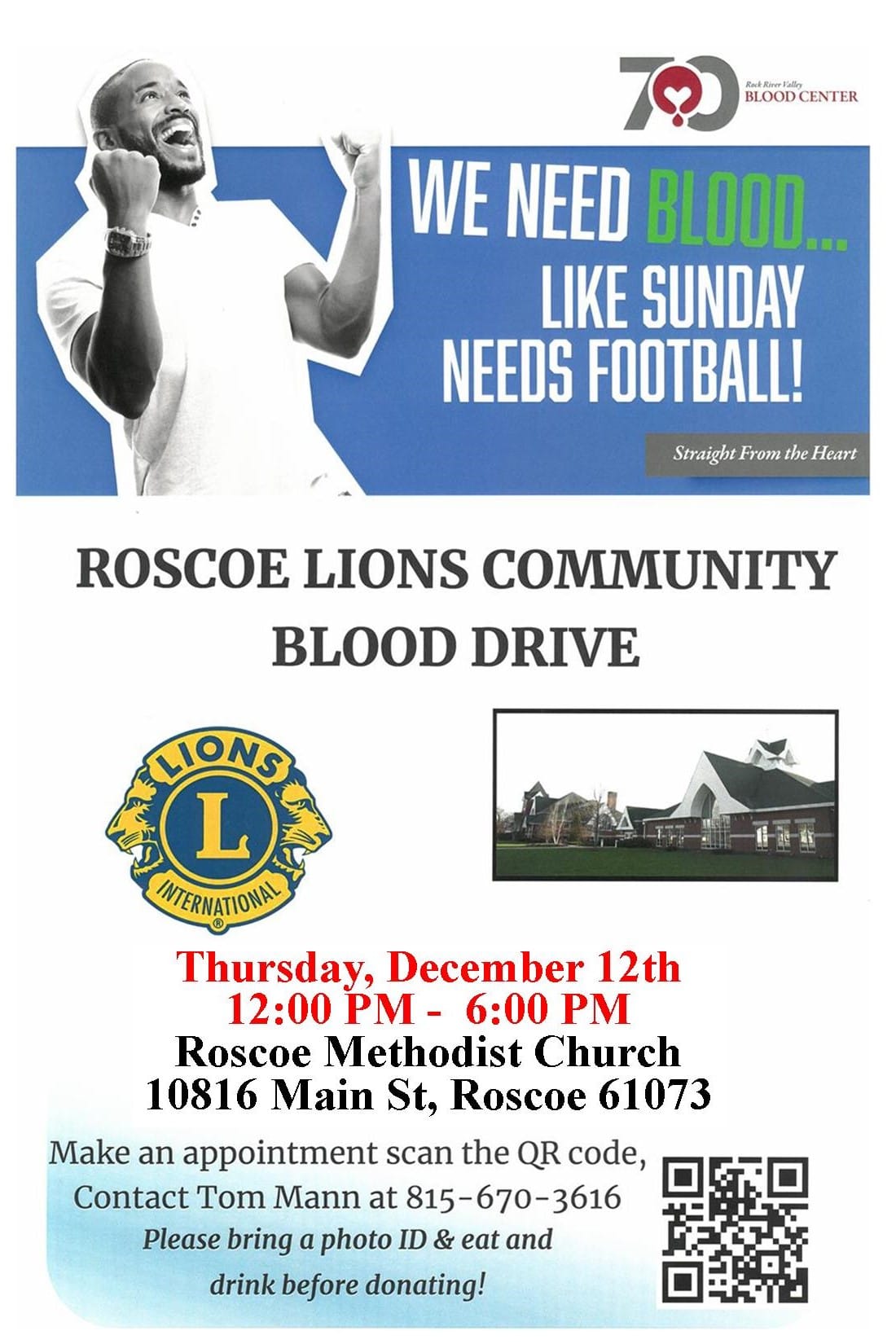 Roscoe Lions Community Blood Drive