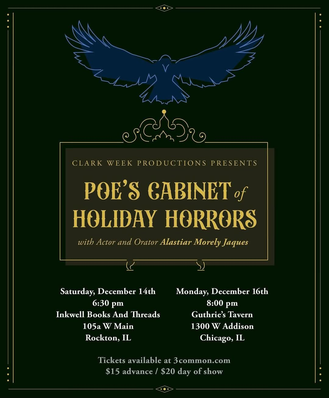 Live Performance: Poe's Cabinet of Holiday Horrors