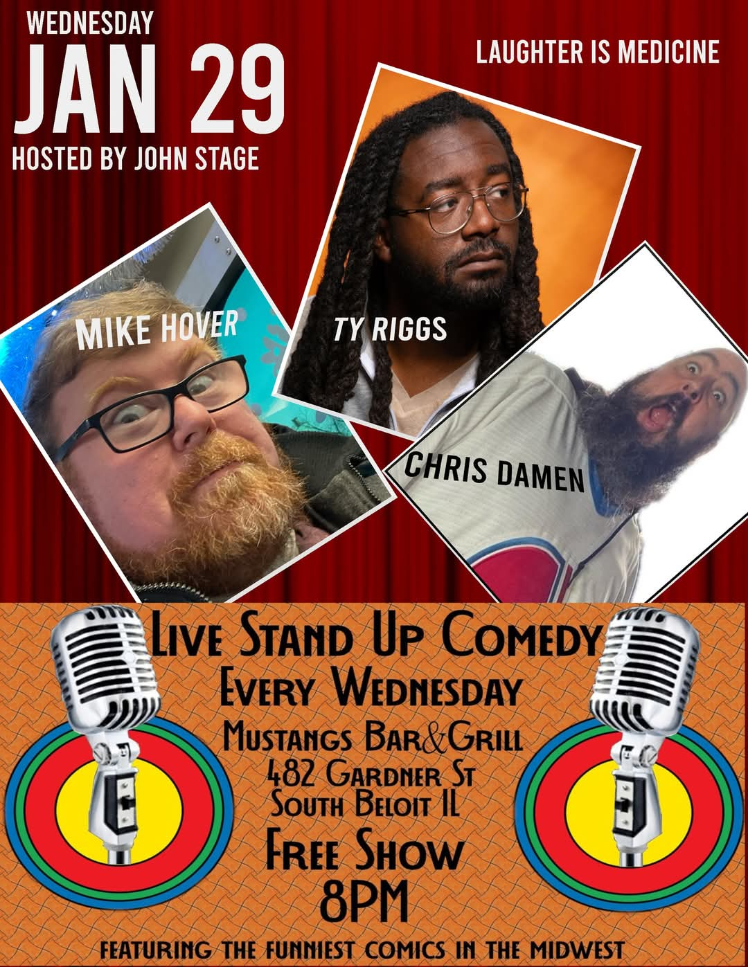 Wednesday Night Comedy at Mustangs