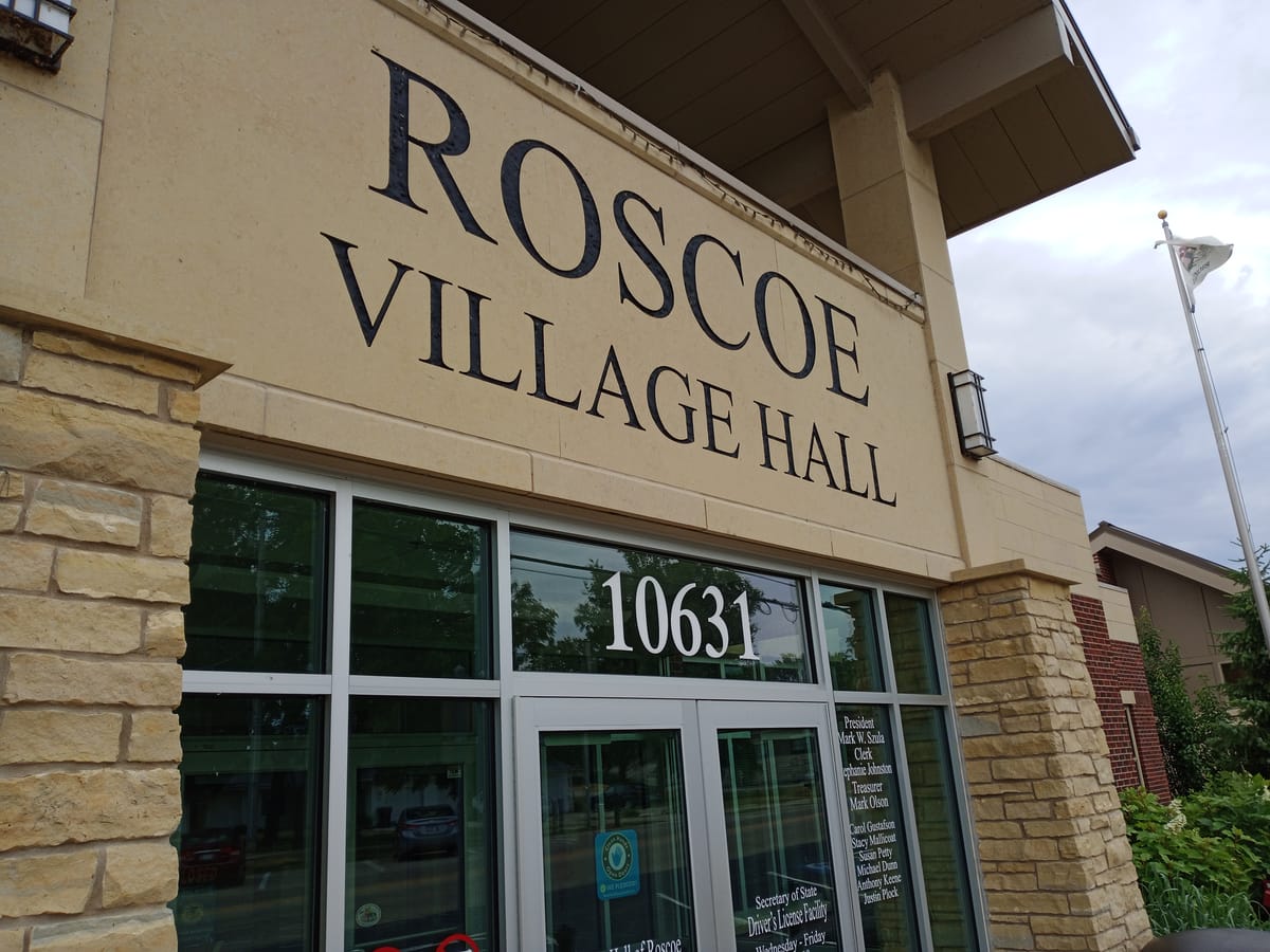 Roscoe board meeting agenda, May 6, 2025