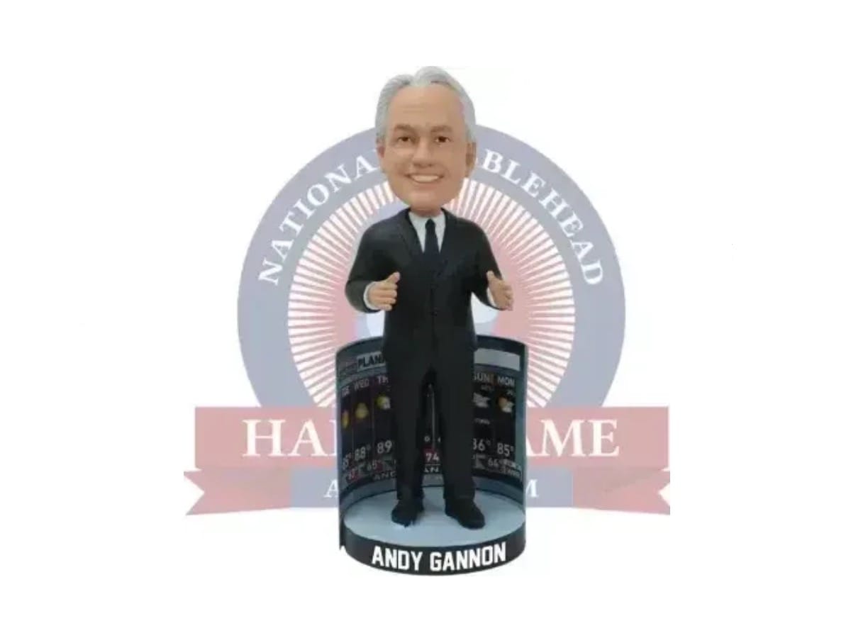 Celebrate the retirement of WIFR's Andy Gannon's with a special edition bobblehead