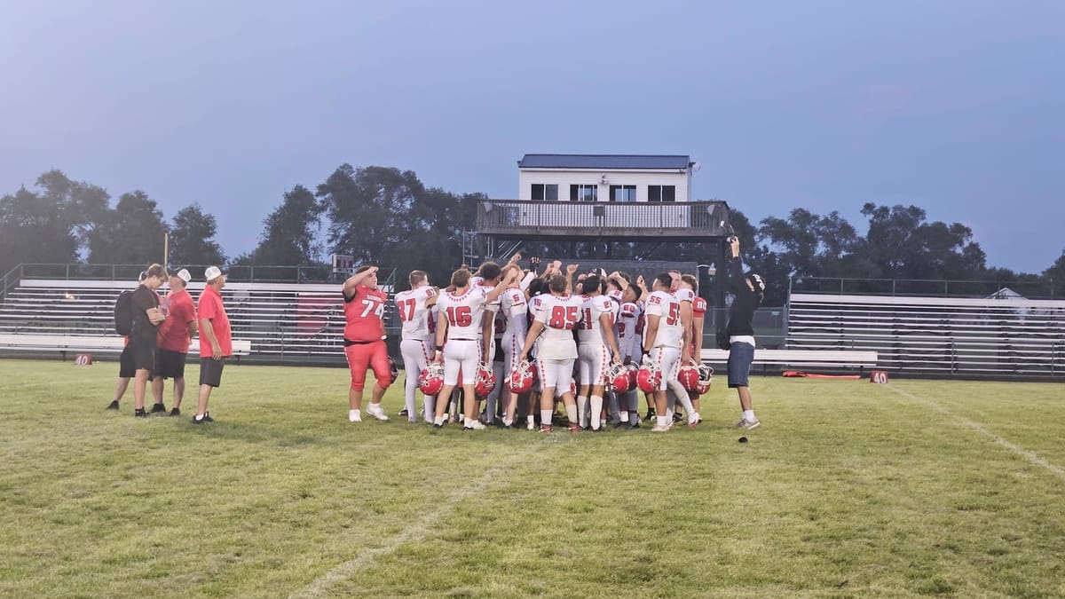 SOBO's got good work in as they prepare for Game 1 of the 2025 season during their Red and White Night football scrimmage.