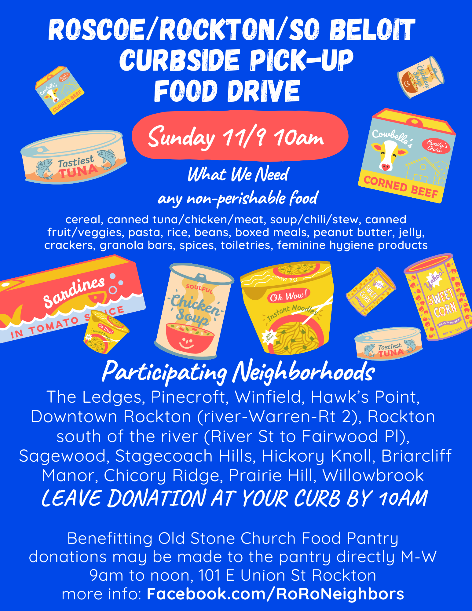 RoRo Neighbors Curbside Pick Up Food Drive