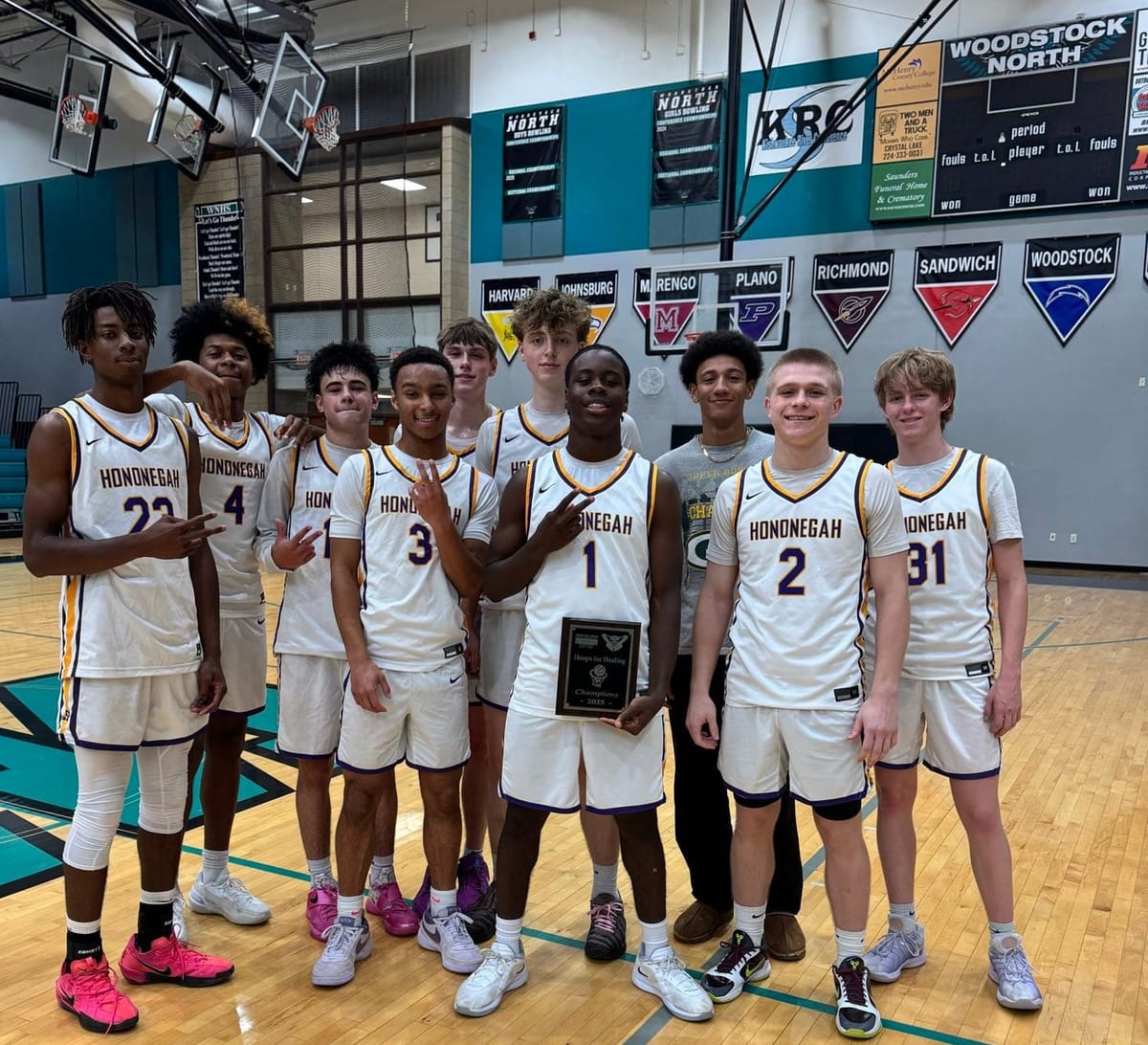 Hononegah Indians remain undefeated as they knock off Harlem on the road Friday night, 54-42.