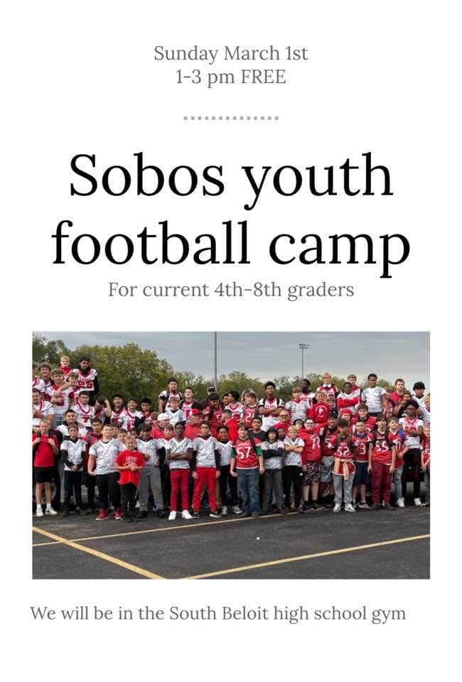 South Beloit FREE Youth Football Camp March 1, 2026