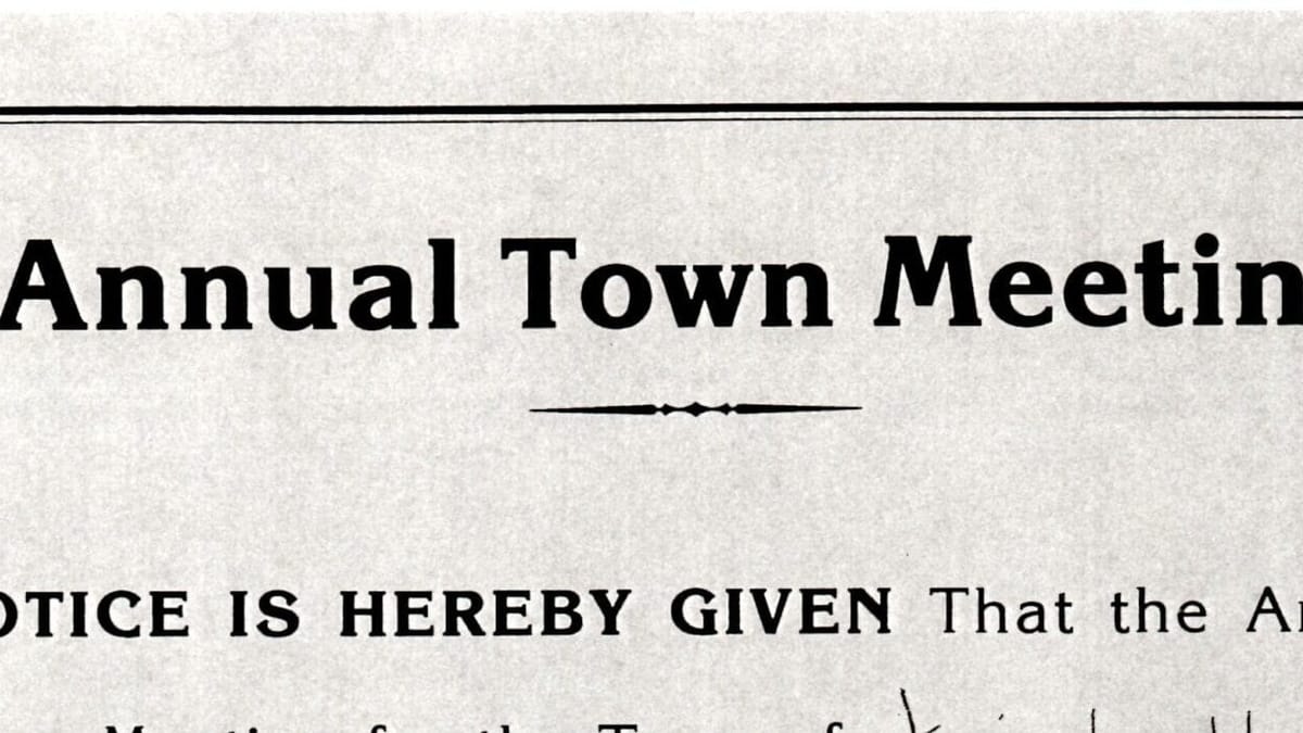 Notice of Annual Town Meeting