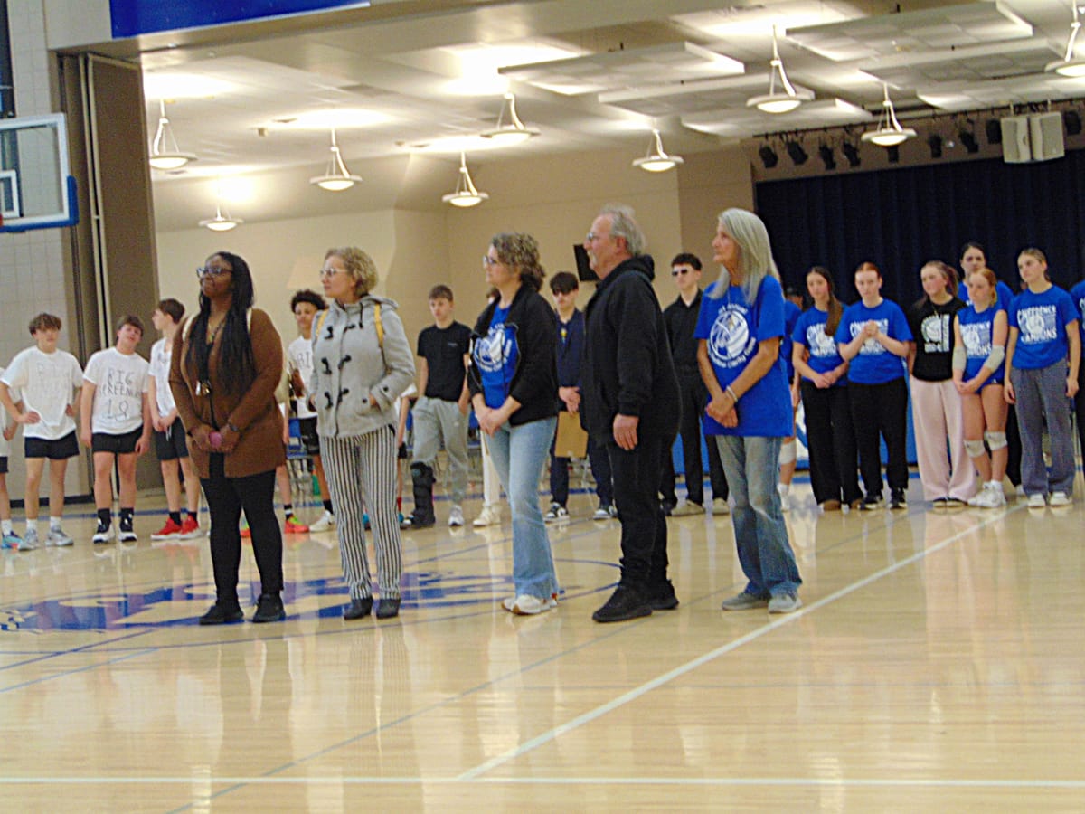 Supportive community came to cheer students versus staff at Tony Barlow Charity Games