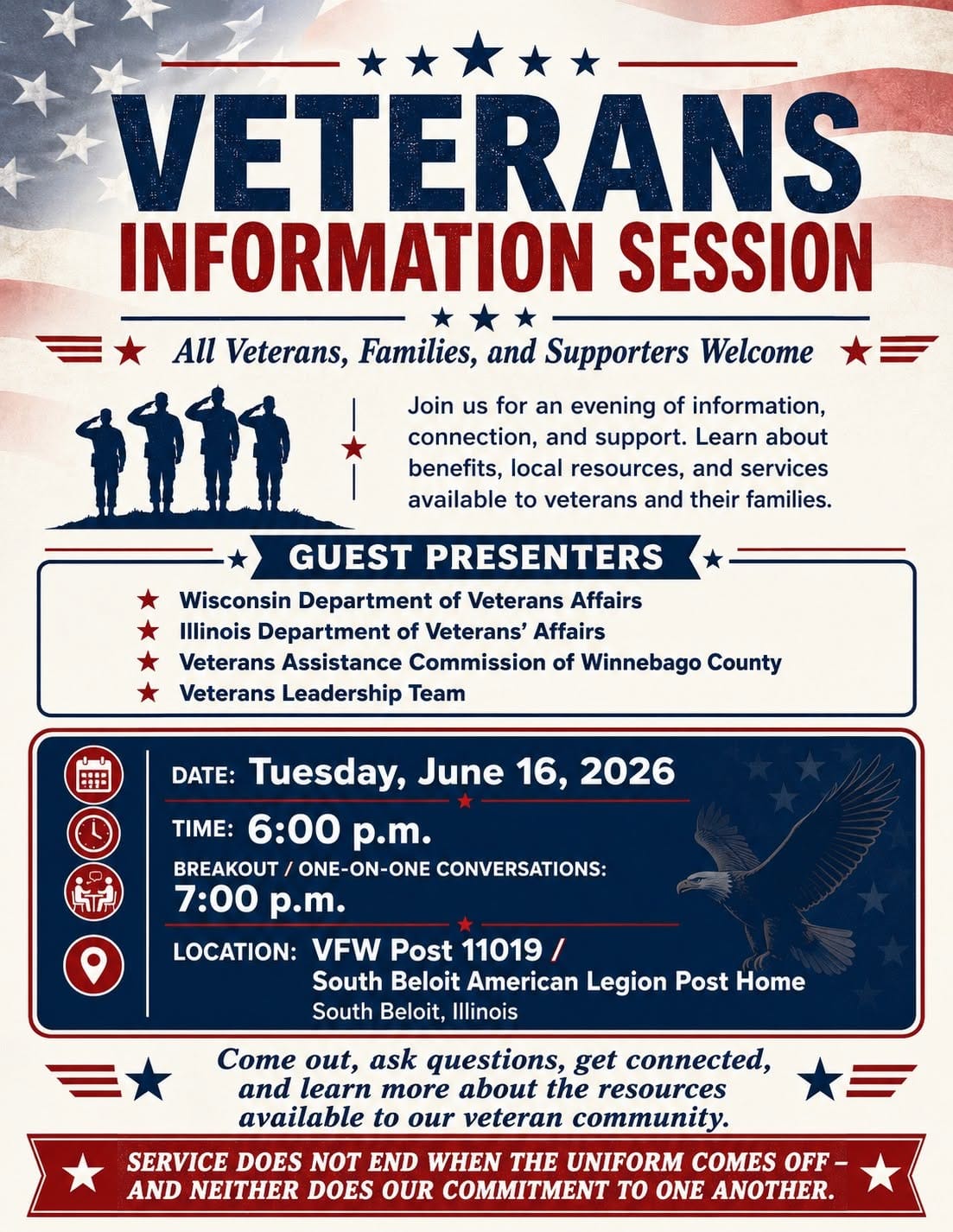 Veterans Information Session – June 16 at 6:00 PM