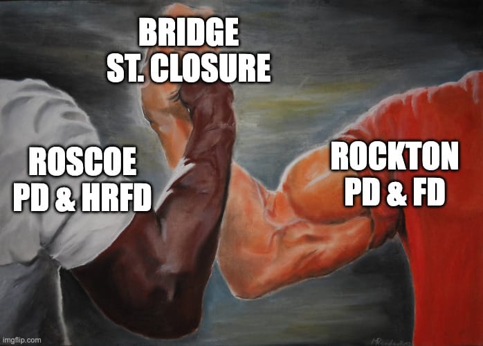 A river won't stop Roscoe's first responders