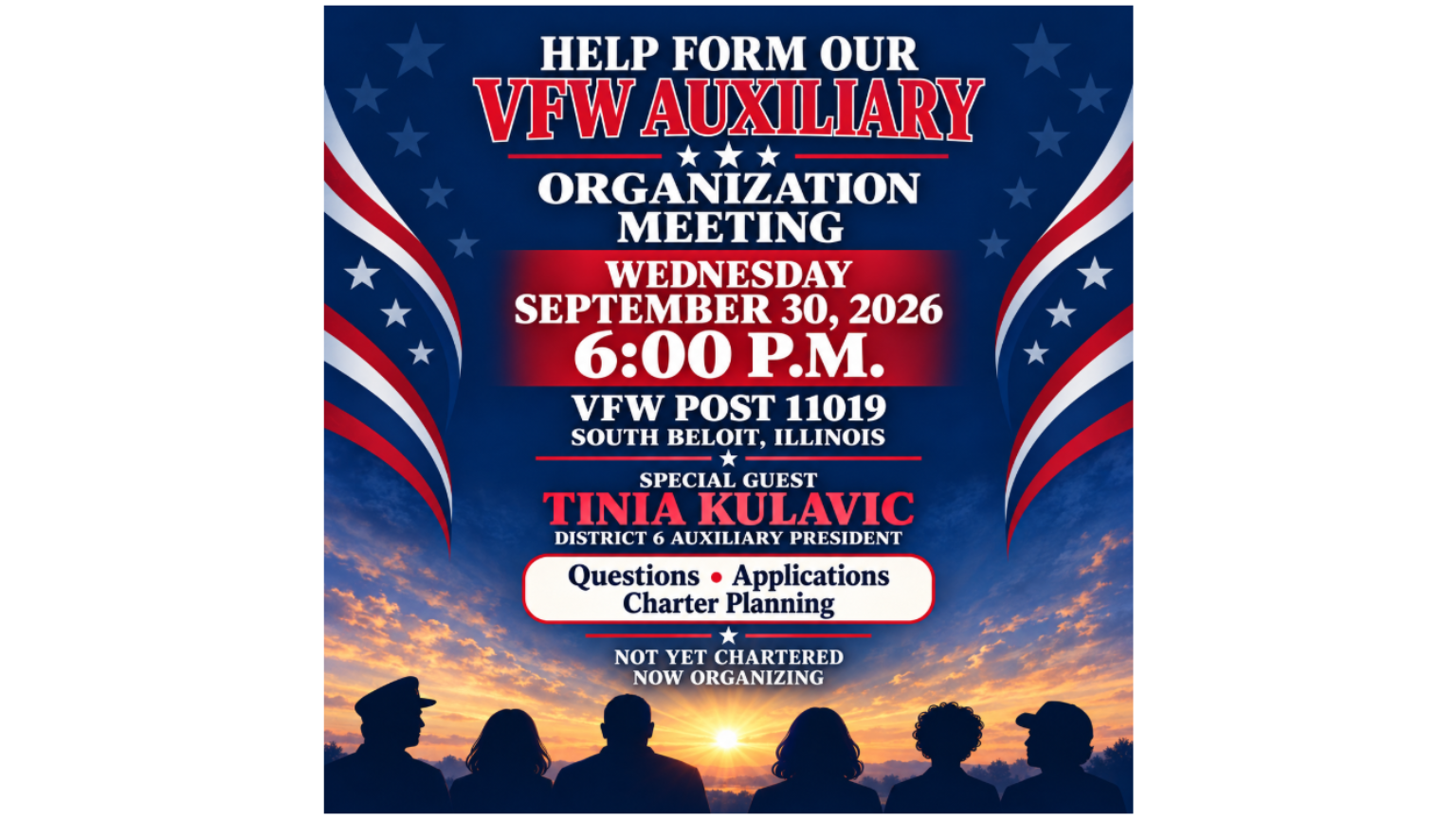 VFW Post 11019 Seeks Charter Members for New Auxiliary