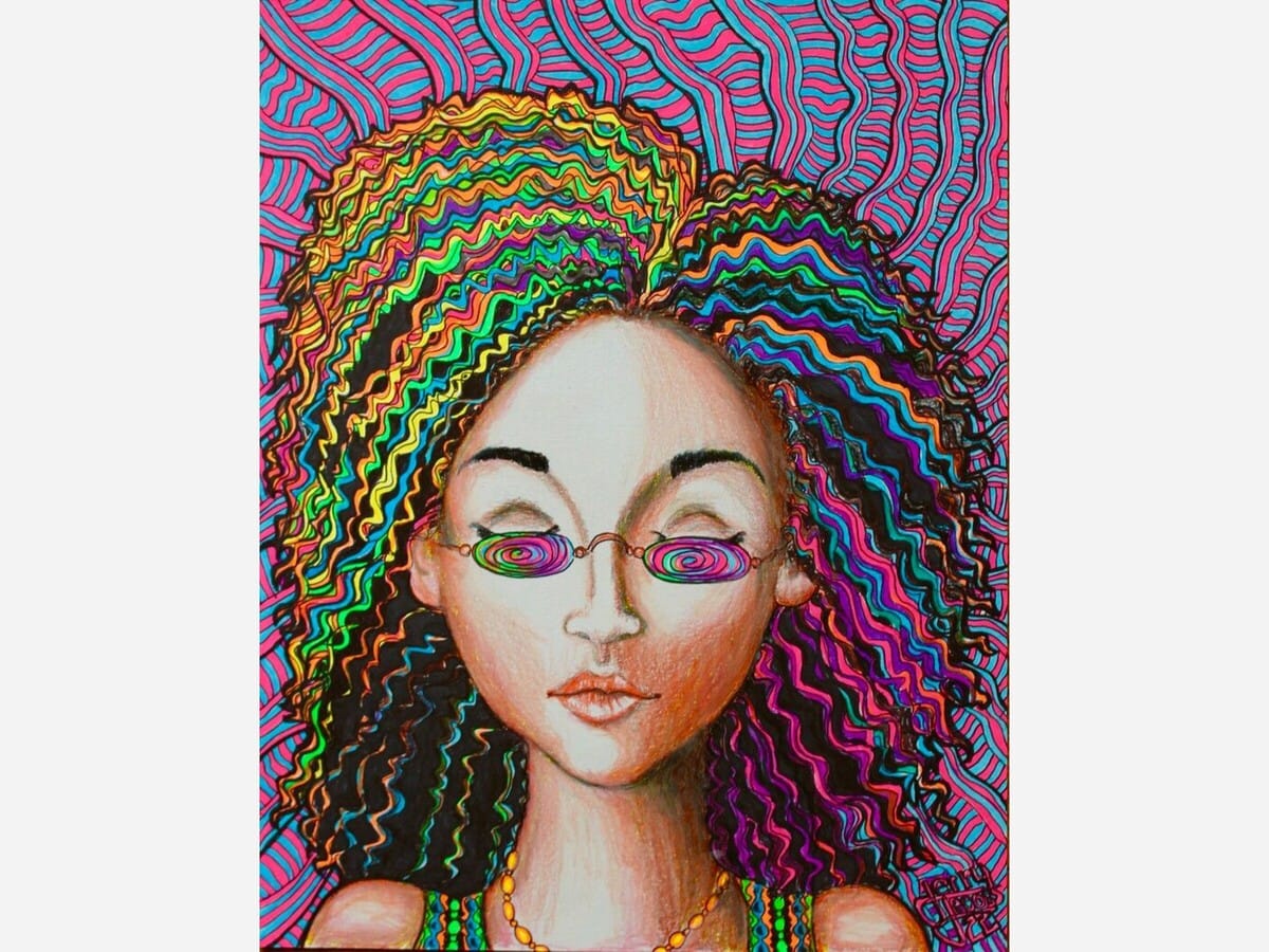 Rockton artist Jerry Jacobs: neon boho art for the path less traveled