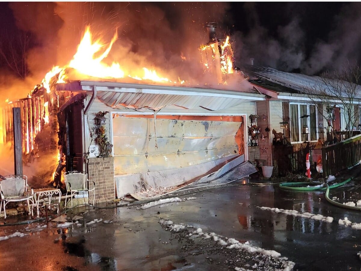 Fire at Roscoe home displaces family, dog