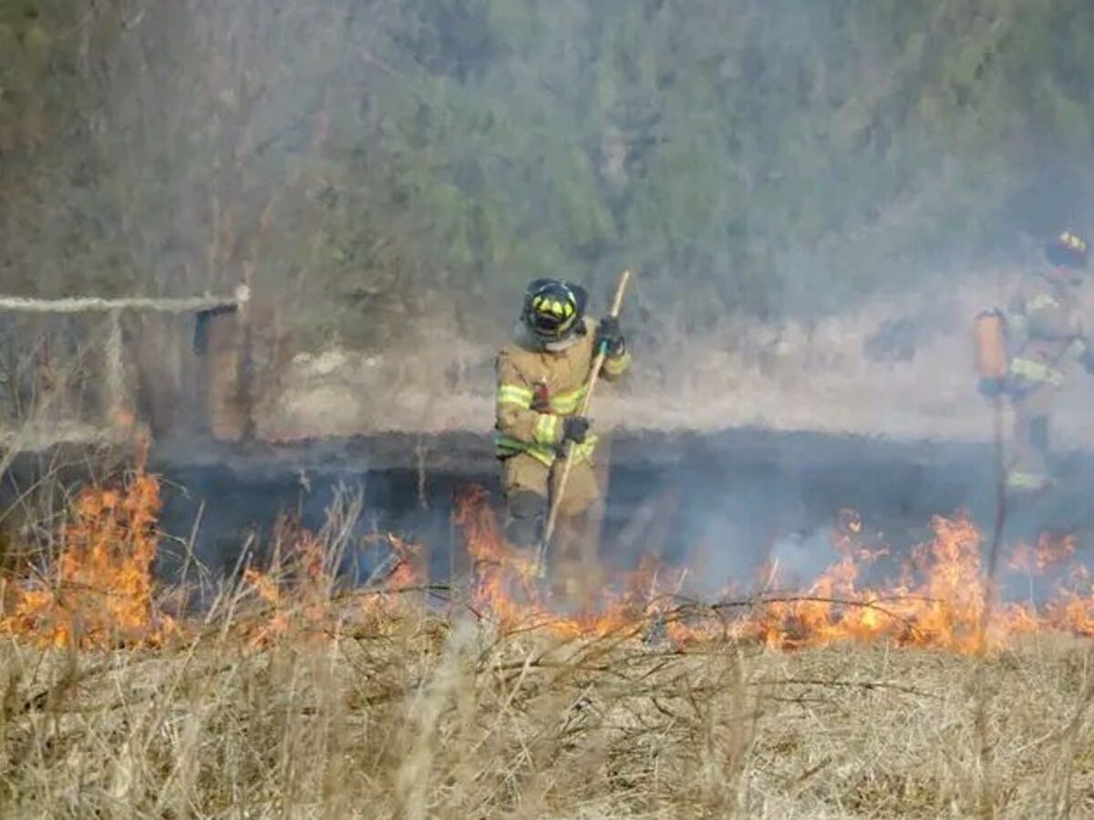Burn becomes field fire near Roscoe