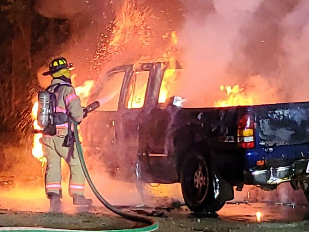 Pickup truck fire in South Beloit