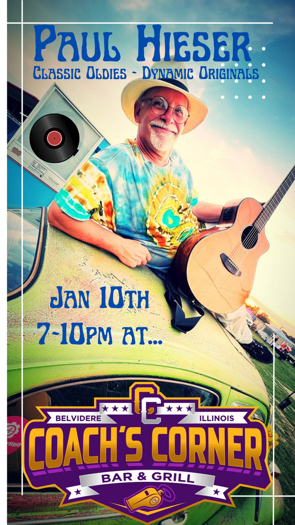 Pauley Performs in Belvidere IL Jan. 10th