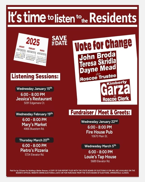 Citizens for Building a Better Roscoe Candidate Listening Session