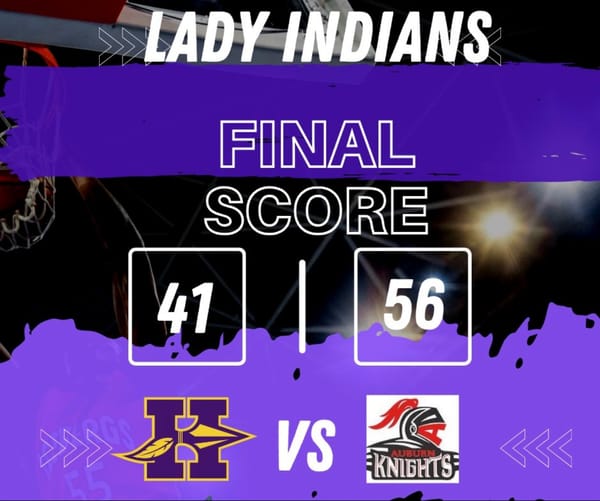 Thursday, February 13th, 2025 at Rockford Auburn the Hononegah Lady Indians lost 56-41 to wrap up the regular season.