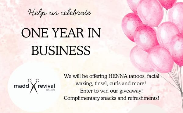 Madd Revival Salon One Year Anniversary