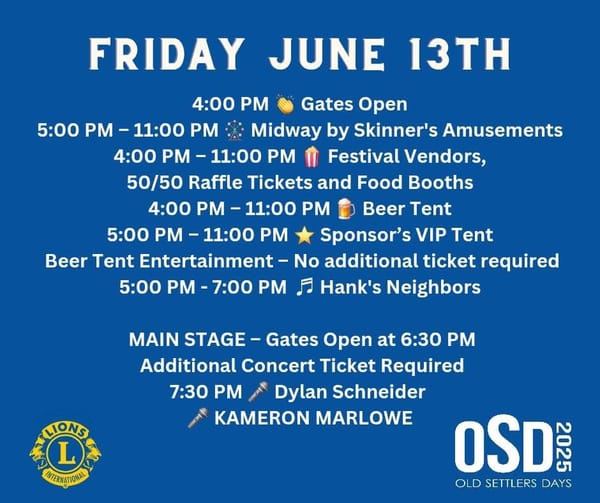 #OSD2025 - Friday June 13th 2025