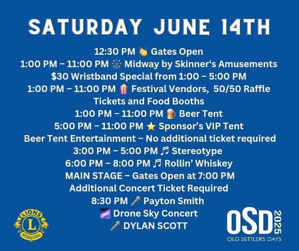 #OSD2025 - Saturday June 14th 2025
