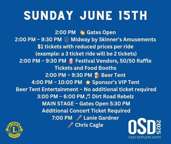 #OSD2025 - Sunday June 15th 2025