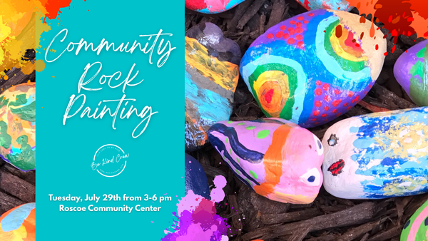 Community Rock Painting at Roscoe Township Community Center