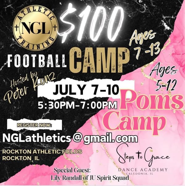 NGL Athletic Training Football & Poms Camp July 7th - July 10th 2025