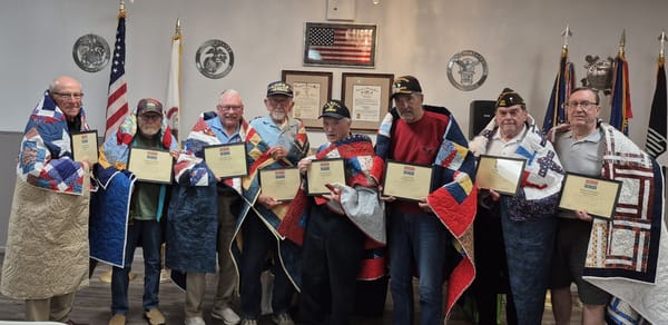 Quilts of Valor presented to veterans touched by wars
