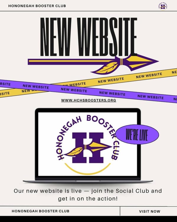 Big News from The Hononegah Booster Club they have Launched Their New Website!