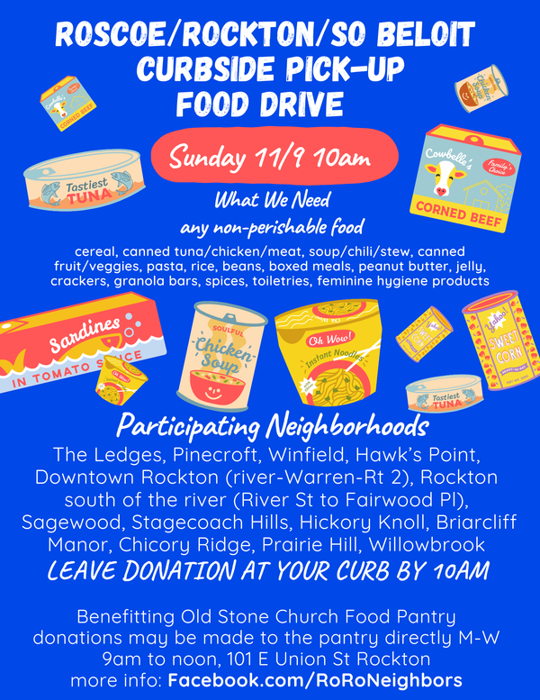 RoRo Neighbors Curbside Pick Up Food Drive