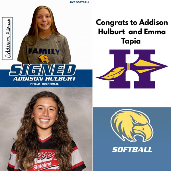 RVC softball getting 2 Hononegah softball players.