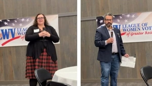 Roscoe candidate meet and greet included six office seekers