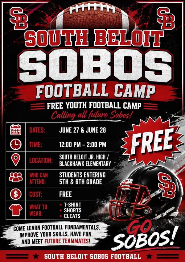Free South Beloit Youth Football Camp