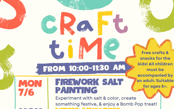 Free Kids Crafts at the Roscoe Township Community Center