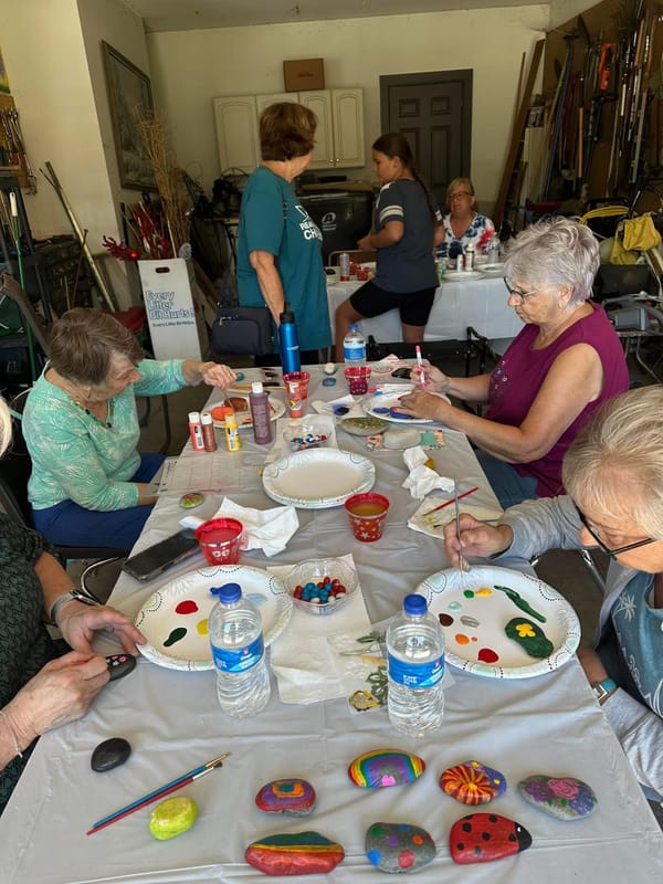 Roscoe Gardening Club  Rock Snake Competition off to fierce start