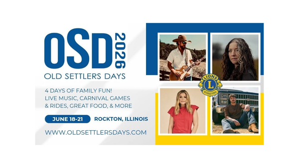 Old Settlers Days 2026 - An incredible lineup for our entertainment pleasure. Thank Rockton Lions