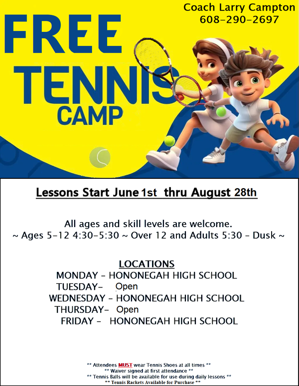 Free Tennis Camp