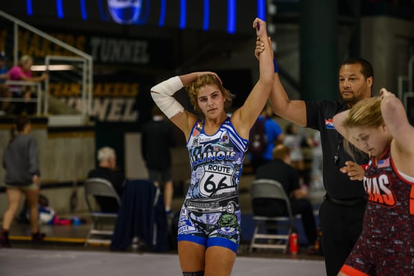 Hononegah's Bella Castelli  wrestling for Team Illinois guts out a Top‑12 finish at the 2026 U.S. Marine Corps Junior Nationals