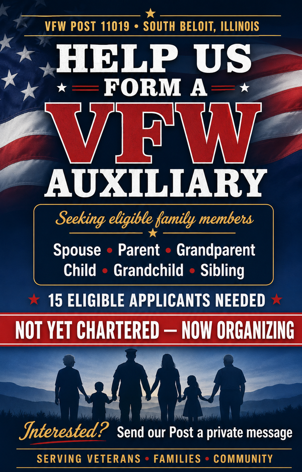 VFW Post 11019 Begins Effort to Form Auxiliary in South Beloit