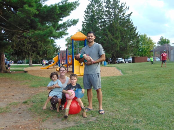 Families and community connected with Rockton Police Department at National Night Out