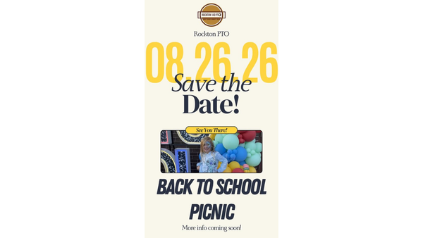 Rockton PTO is inviting families to mark their calendars for Wed Aug 26, 2026