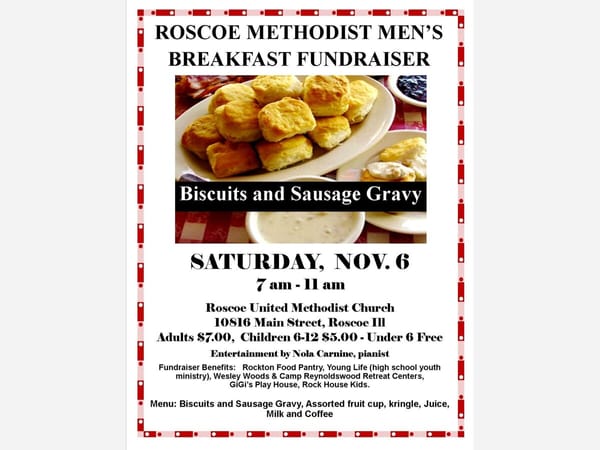 Biscuits and Sausage Gravy Breakfast Fundraiser