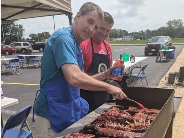 Fire departments at Rockton-Roscoe Rotary's Rib Fest are ready to turn up the heat