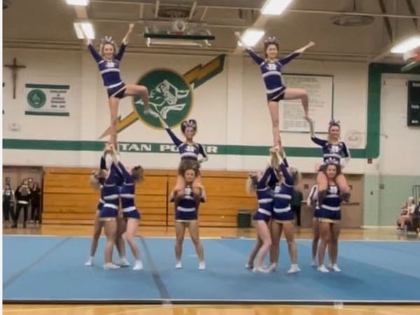 Weather was so frightful but the Hononegah cheerleading squad was so delightful on Thursday