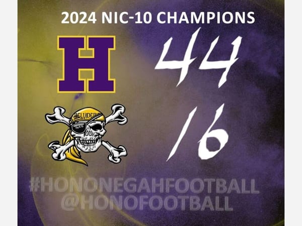 Hononegah shares NIC-10 championship as Indians win 44-16 over Belvidere