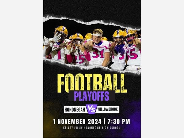 Hononegah opens the IHSA 7A playoffs at home against Willowbrook (Lake Villa)