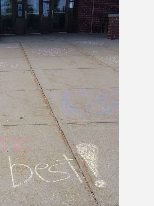 Photos of the week: Roscoe Middle School students show appreciation with chalk