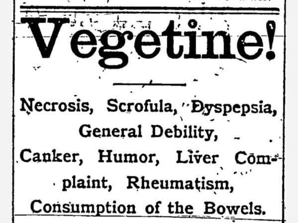 Roscoe History: This Week in... 1877: Vegetine!