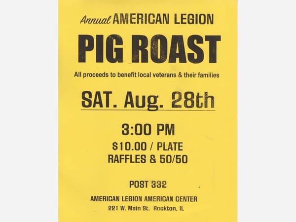 Rockton American Legion Riders Benefit Ride & Pig Roast